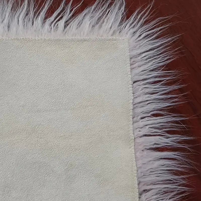Close-up of a textured rug white
