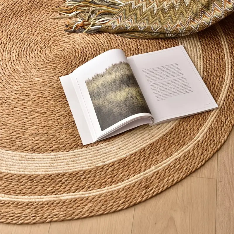 Nordic style woven carpet by Limestoneshop, soft textured rug ideal for home and bedroom decor.